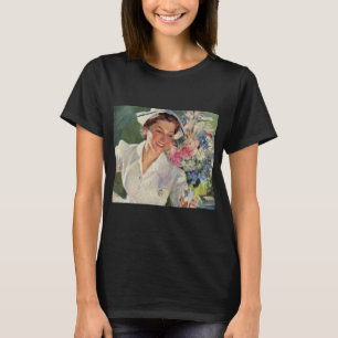 Camiseta Medicina Antiga, Enfermeira Feliz em Uniforme