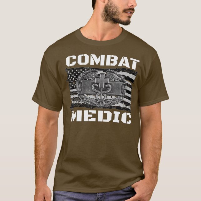 Camiseta Medicina de Combate, Tee. Veterano Perfeito, do SA (Frente)