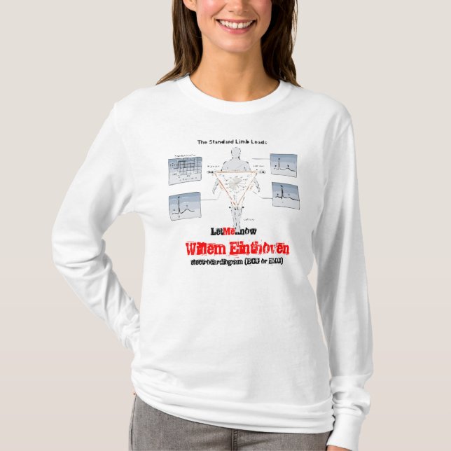 Camiseta Medicina = electrocardiografia - estudantes (Frente)