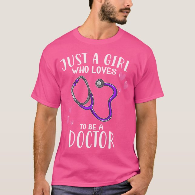 Camiseta Medicina Fala Apenas Uma Menina Que Adora Ser (Frente)