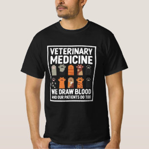 Camiseta Medicina Veterinária Nós Desenhar Sangue E Nossos