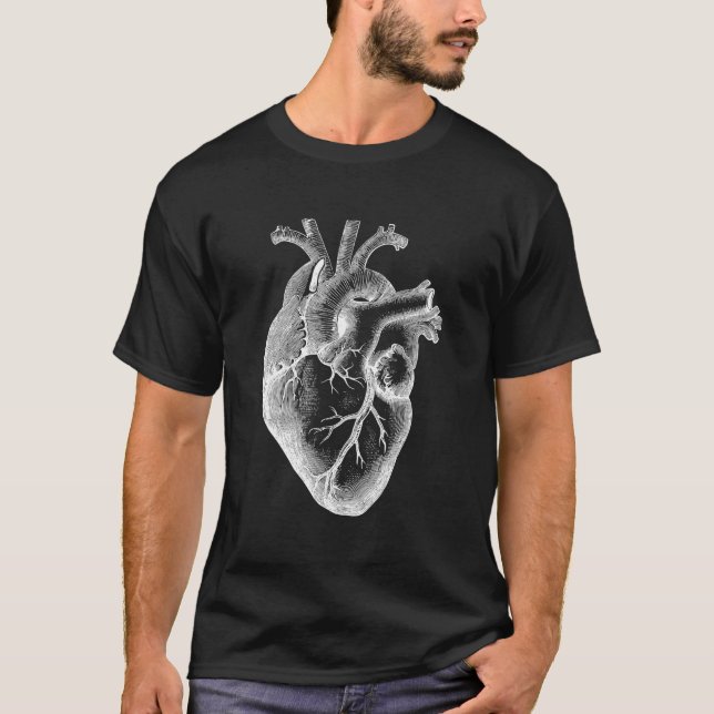 Camiseta Médico Anatômico do Coração Humano Presente Coraçã (Frente)