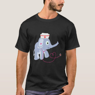 Camiseta Médico Bebê Elefante Hospital Enfermeiro Pediátric