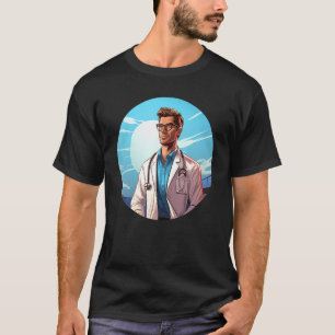 Camiseta Médico Bonito para Médico e Trabalhador Hospitalar