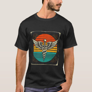 Camiseta Médico Caduceu Retro Enfermagem Medicina Enfermeir