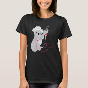 Camiseta Médico Coala Eucalipto Urso Austrália Enfermeira