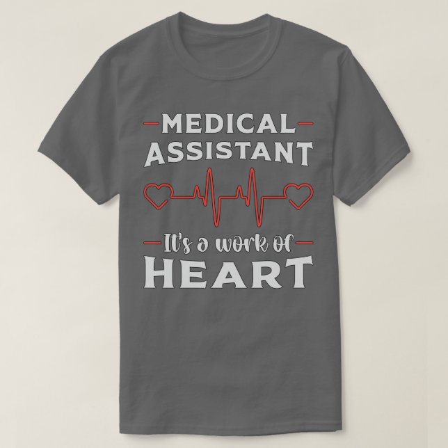 Camiseta Médico Coração Assistente Médico Enfermeiro Medica (Frente do Design)