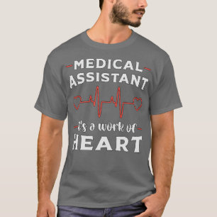Camiseta Médico Coração Assistente Médico Enfermeiro Medica