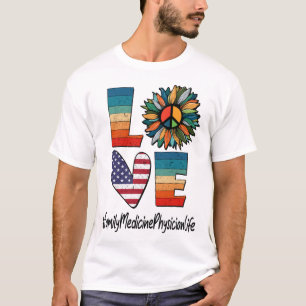 Camiseta Médico da Família Vida Paz Amor