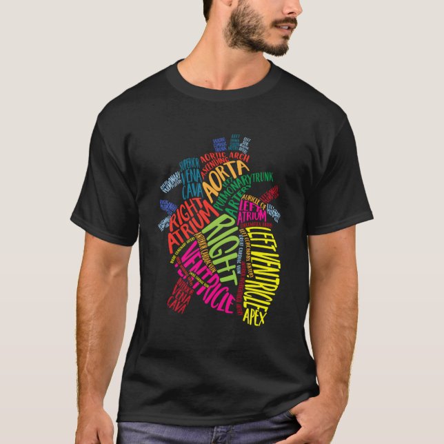 Camiseta Médico De Cardiologia Do Coração Anatômico (Frente)
