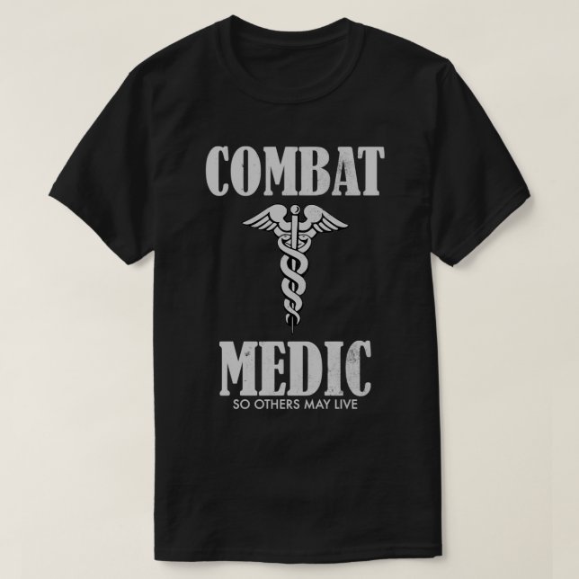Camiseta Médico de Combate angustiado (Frente do Design)