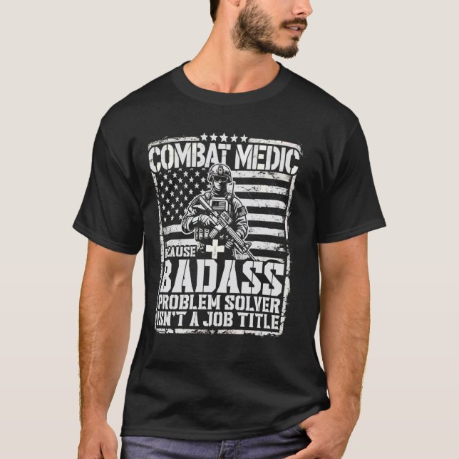 Camiseta Médico de Combate, Médico Médico de Primeiro Socor (Frente)