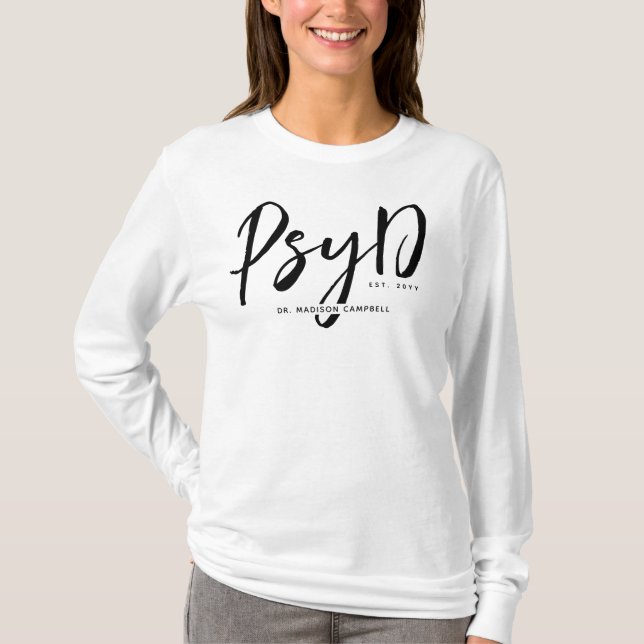 Camiseta Médico de PsyD Personalizado (Frente)