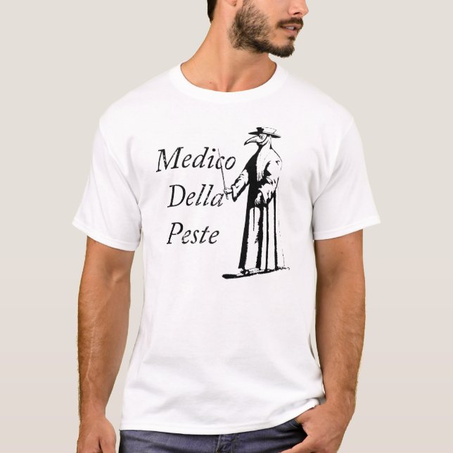 Camiseta Medico Della Peste (itálico) (Frente)