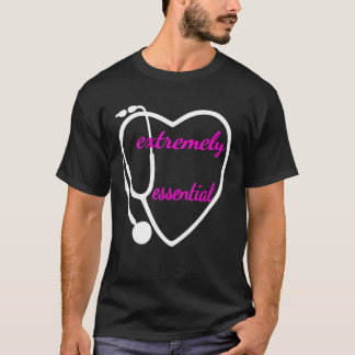 Camiseta Médico Design de Enfermeira de Saúde Extremamente