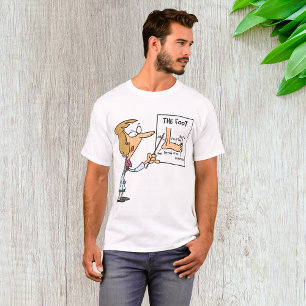 Camiseta Médico Divertido Ensinando Anatomia do Pé