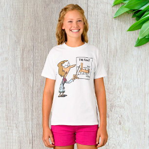 Camiseta Médico Divertido Ensinando Anatomia do Pé