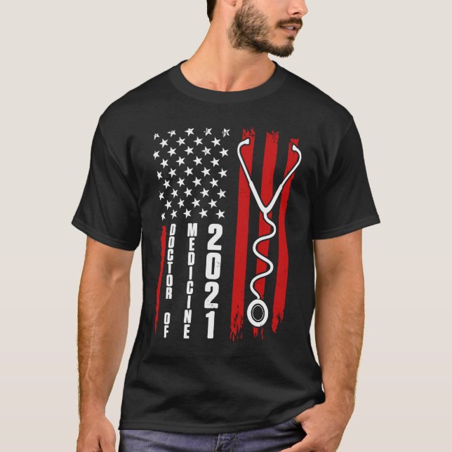 Camiseta Médico do Med School Learning Gradu MD (Frente)