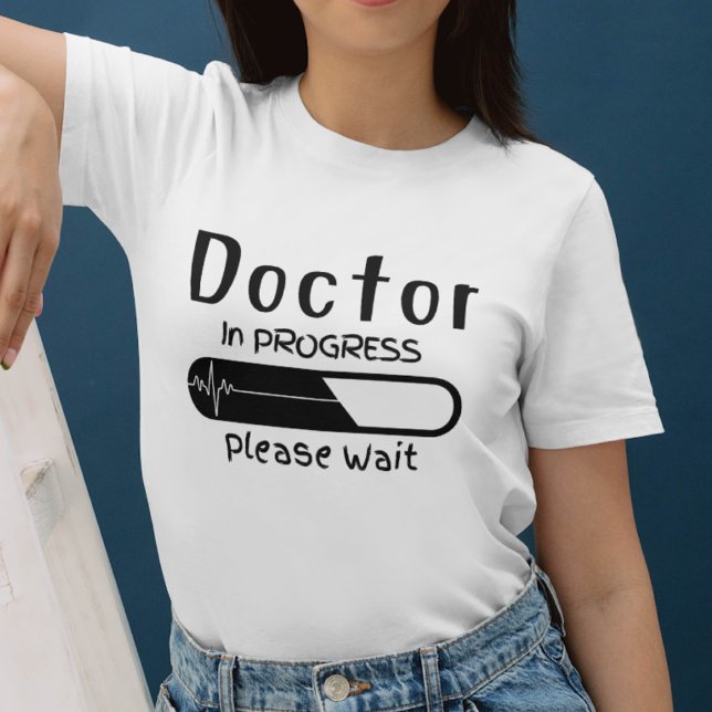 Camiseta Médico em Andamento Aguarde | Médico Futuro (Criador carregado)