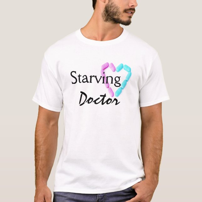 Camiseta Médico Faminto Em Branco (Frente)