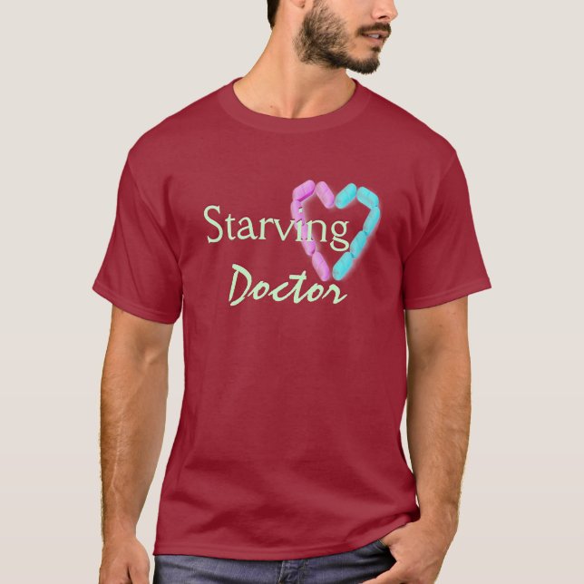 Camiseta Médico Faminto Em Maroon (Frente)