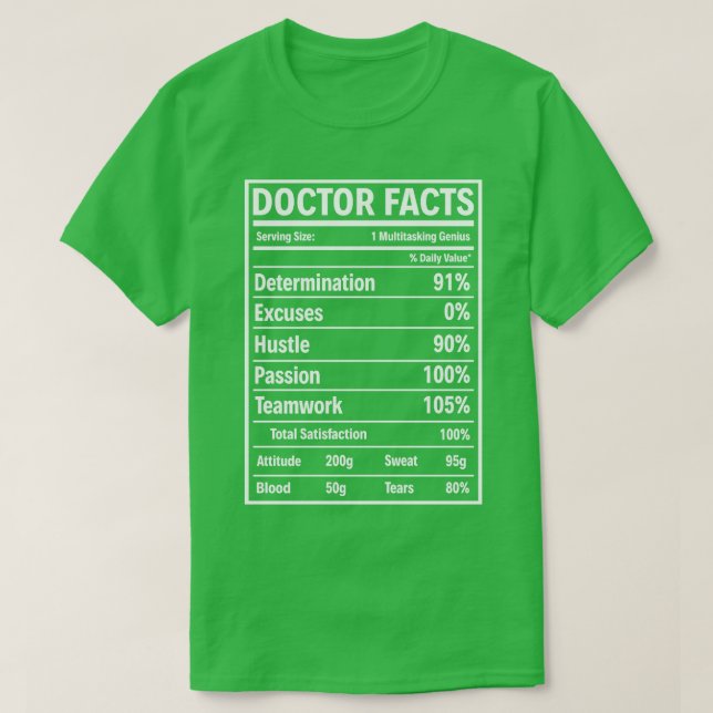 Camiseta Médico Fatos Doutor Dar Presente Médico Dar Presen (Frente do Design)