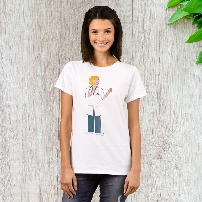 Camiseta Médico feminino (Criador carregado)