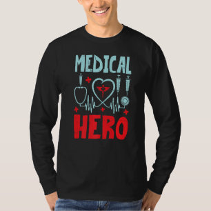 Camiseta Médico Herói Futuro Doutor Funny Phyisican Hospita