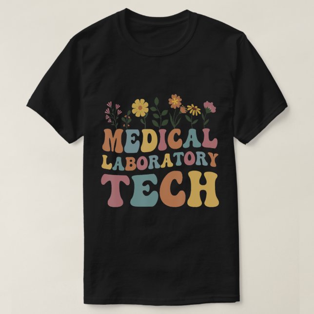 Camiseta Médico Laboratório de Tecnologia Groovy na Semana  (Frente do Design)