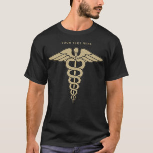 Camiseta Médico Moderno Personalizado Enfermeiro Caduceus I