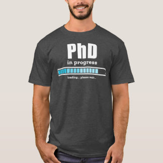 Camiseta Médico PhD Futuro Estudante do Bar em Andamento