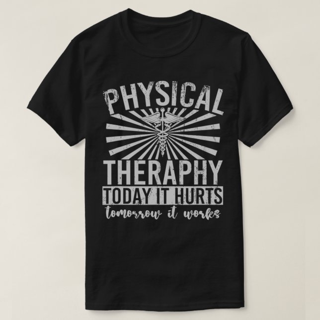 Camiseta Médico PTA Oferece Terapêutica Física DPT (Frente do Design)