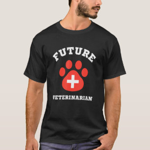Camiseta Médico Veterinário Futuro Meninas Crianças Meninas