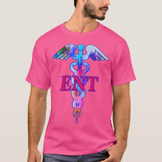 Camiseta Médicos Da Garganta Do Nariz Caduceus Otolaryngolo