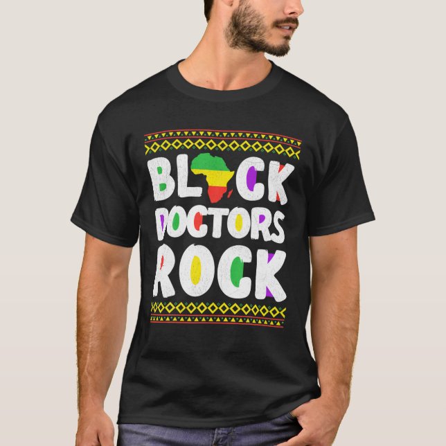 Camiseta Médicos Negros Afro-Americanos Rock Junth (Frente)