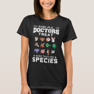 Camiseta Médicos Tratam Mais De Uma Espécie Veterinária