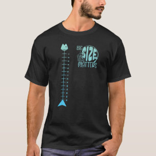 Camiseta Medida De Dimensão Da Pesca Da Régua De Peixes Par