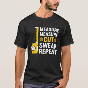 Camiseta Medida de Medida de Mens Cortar Suar Repetir Madei