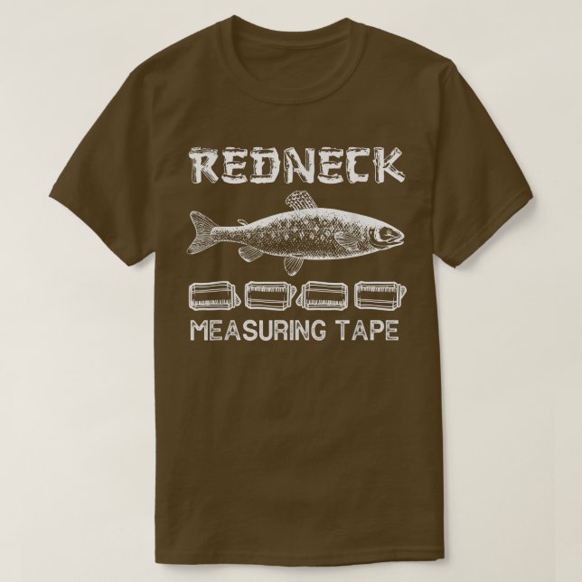 Camiseta Medida Engraçada Da Pesca Do Caiado-Vermelho (Frente do Design)