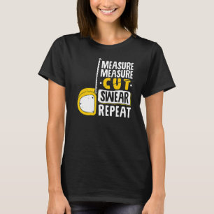 Camiseta Medida Medida Cortar Suar Repetir Madeira De Madei