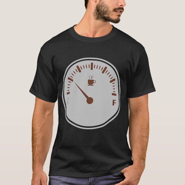 Camiseta Medidor de Café Vazio Baixo Consumo De Combustível (Frente)