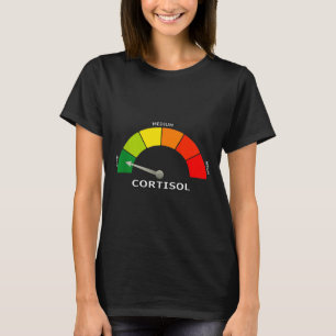 Camiseta Medidor de cortisol baixo humor biologia psicologi