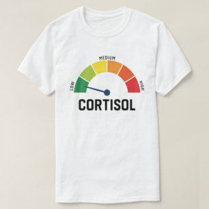 Camiseta Medidor de Cortisol Baixo – Indicador de Nível de 