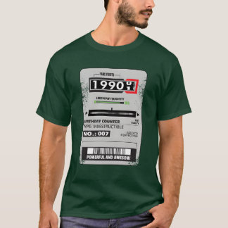 Camiseta medidor de eletricidade aniversário 1990 presente