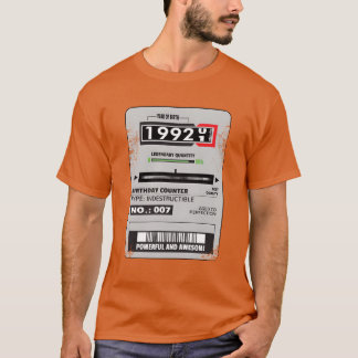 Camiseta medidor de eletricidade aniversário 1992 presente 