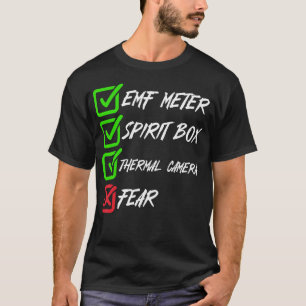 Camiseta Medidor de Emf Caixa Espírito Câmera Térmica Medo 