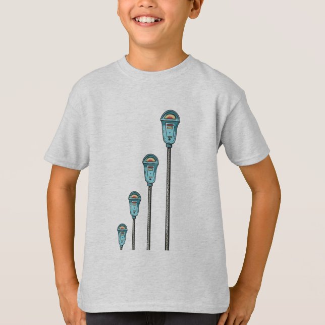 Camiseta Medidor de estacionamento retrô (Frente)