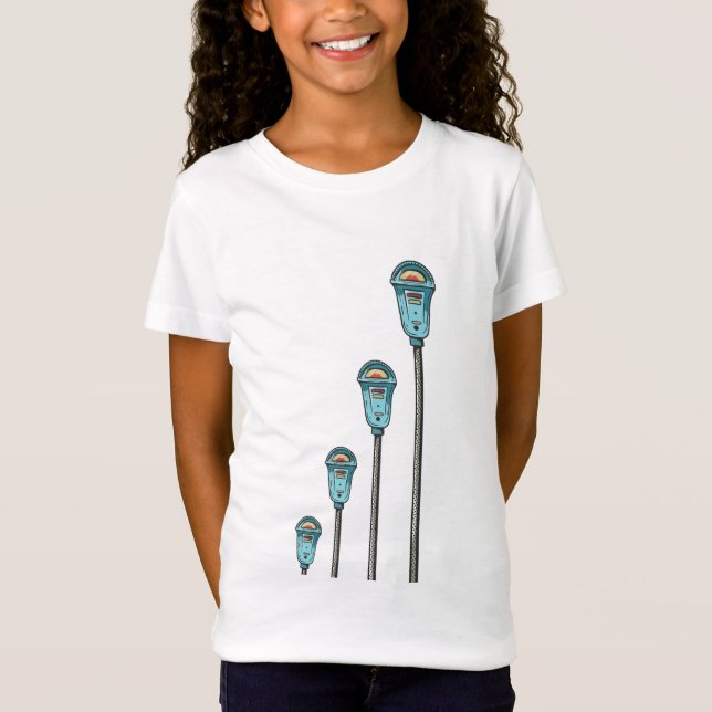 Camiseta Medidor de estacionamento retrô (Frente)