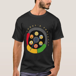 Camiseta Medidor de humor previsto hoje para a saúde mental