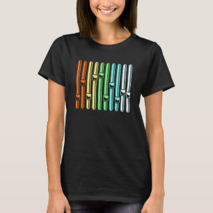 Camiseta Medidor de Vu de Som do Engenheiro de Áudio Colori